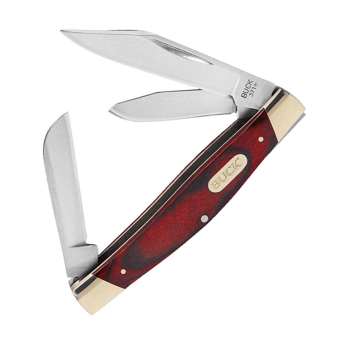 Buck 371 Stockman Folder (Redwood Handle)