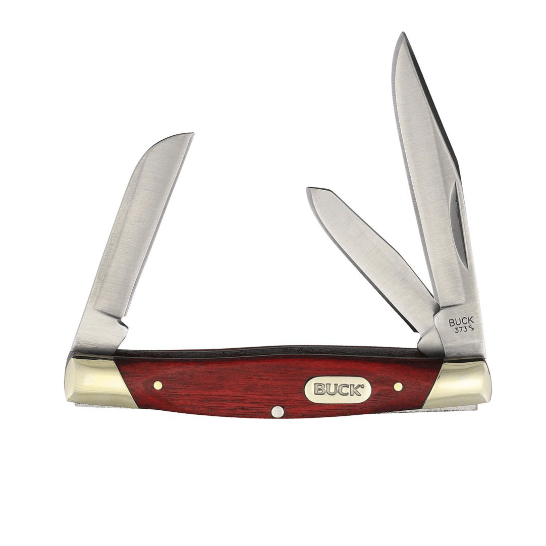 Buck 373 Trio Folder (Redwood Handle)