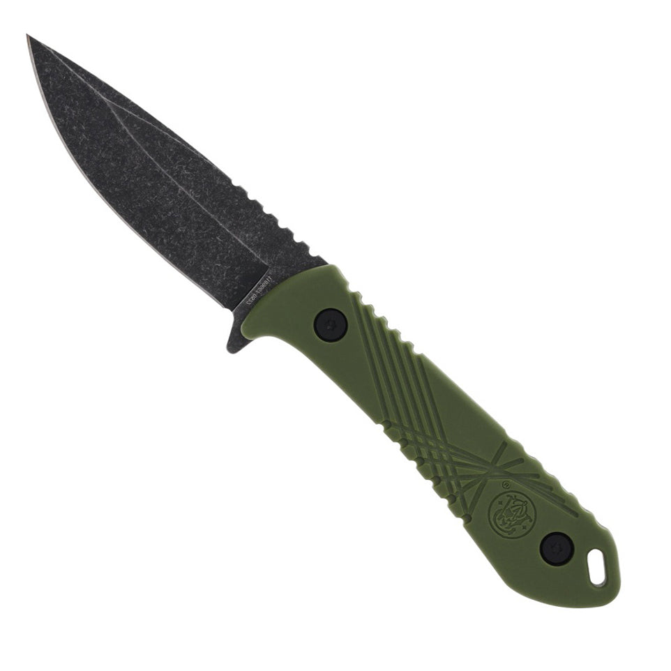 Smith & Wesson HRT Black Fixed Blade (OD Green Synthetic Handle)