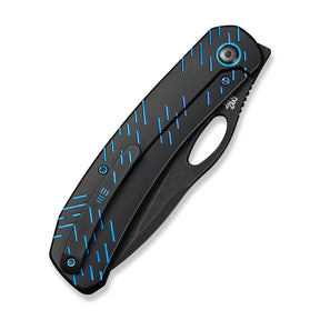 WE KNIFE WE23096B-2 Inmate (Black Titanium Handle with Blue Raindrop)