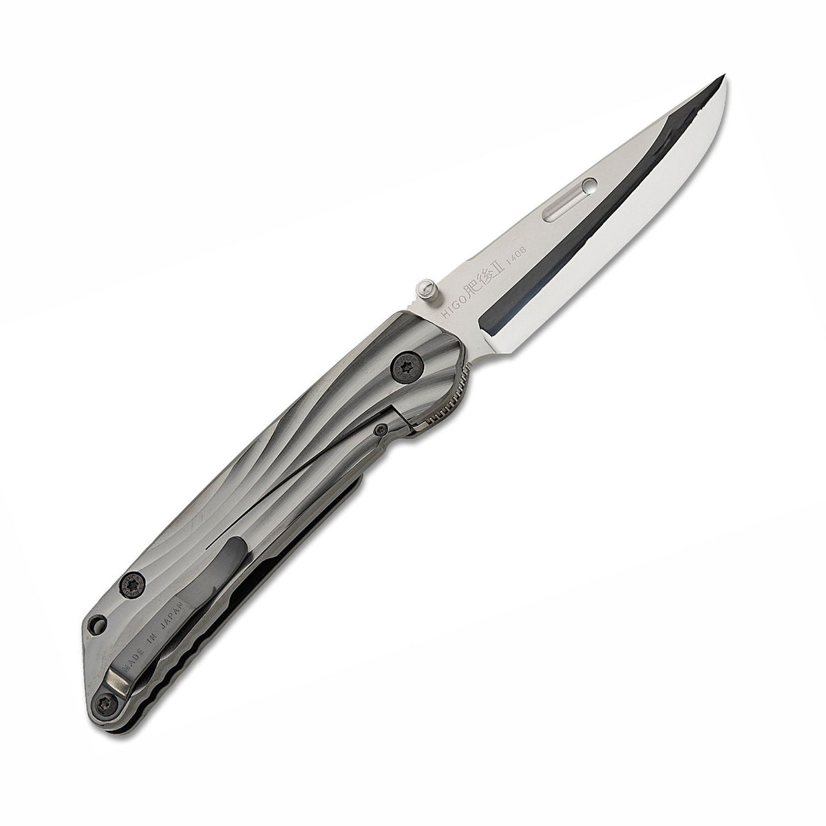 Rockstead HIGO II TI-ZDP (S) Folding Knife (Shiny DLC Titanium Handle)
