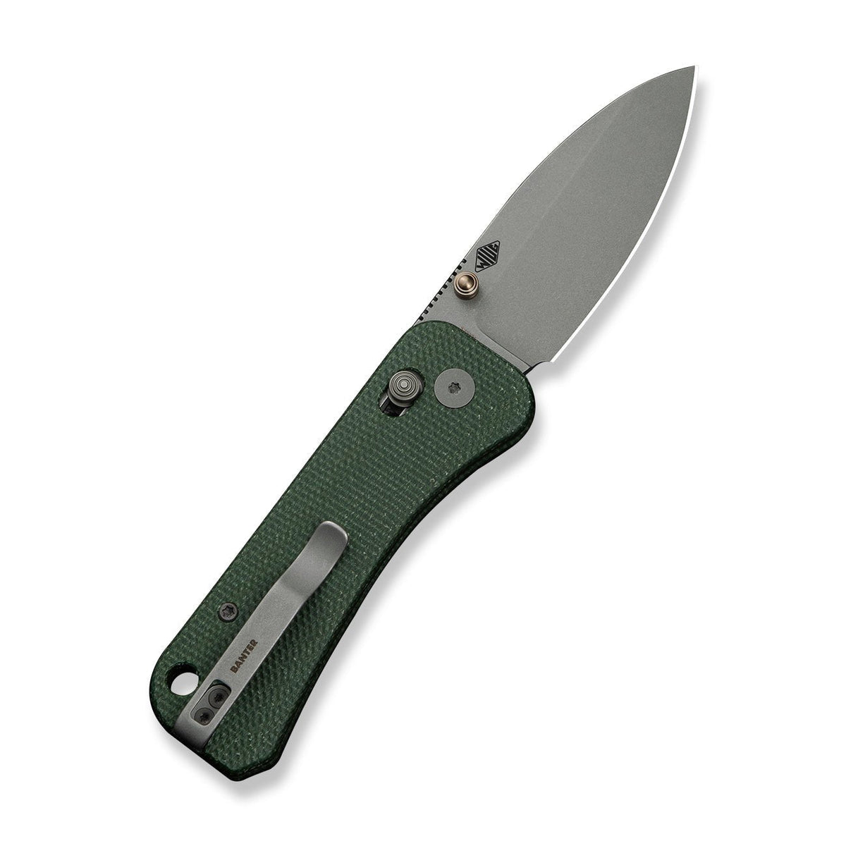 WE KNIFE WE23075-3 Banter 2 (Green Canvas Micarta Handle)