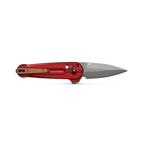 Benchmade 491GY-01 Lowden Folding Knife (Phoenix Red Aluminum Handle)