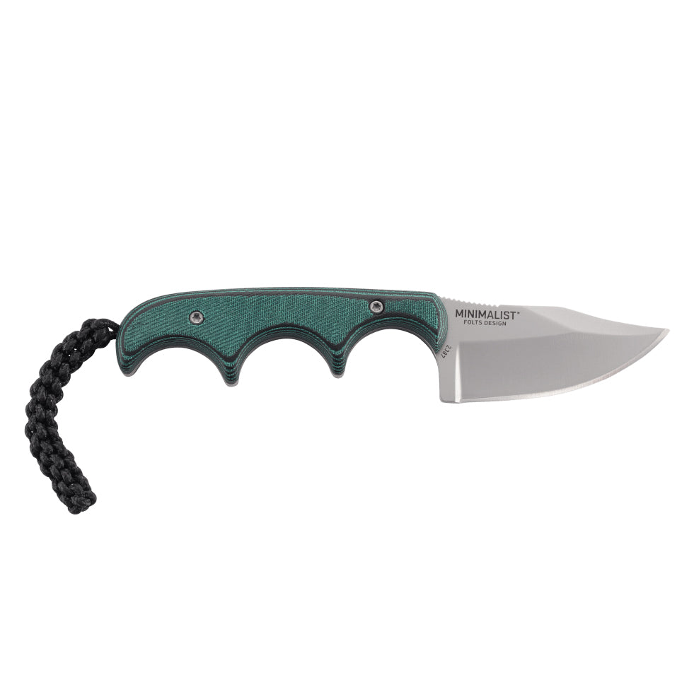 CRKT 2387 Folts Minimalist Bowie Fixed Blade (Green Micarta Handle)