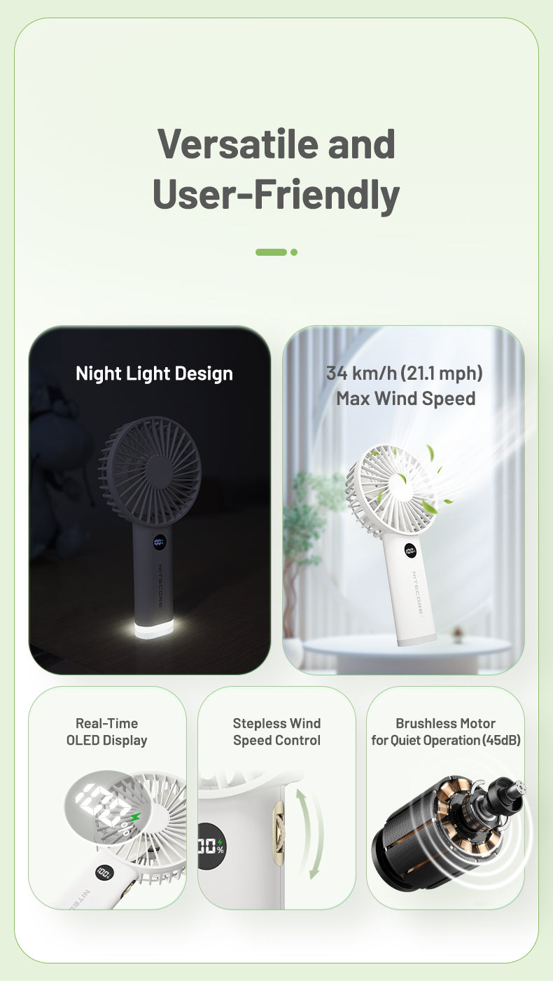 Nitecore NEF03 Multipurpose Handheld Fan (2 Versions)