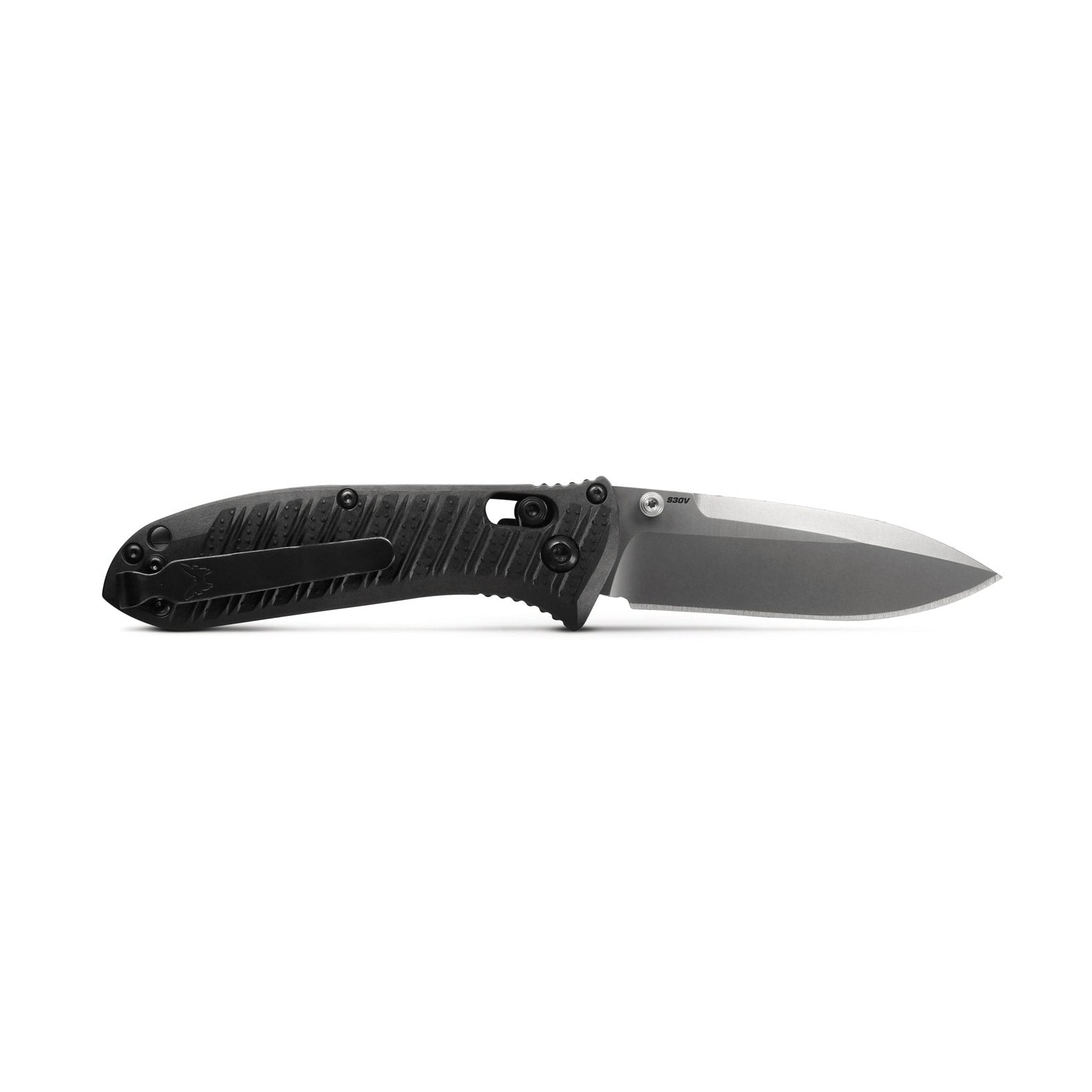Benchmade 575-1 Mini Presidio II Folding Knife (Milled Black CF-Elite Handle)