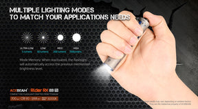 Acebeam Rider RX 2.0 Titanium Fidget EDC Flashlight (700 Lumens)