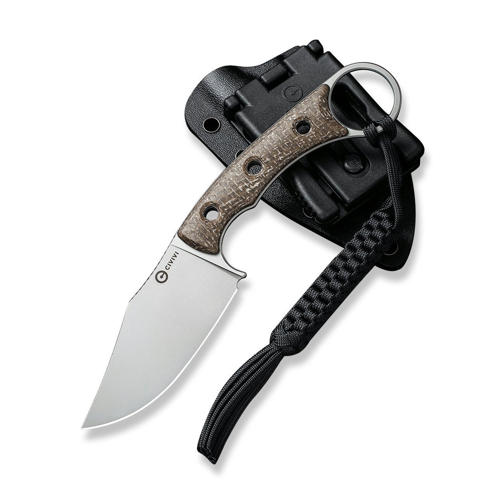 Civivi C20059B-2 Midwatch Fixed Blade (Brown Burlap Micarta Handle)