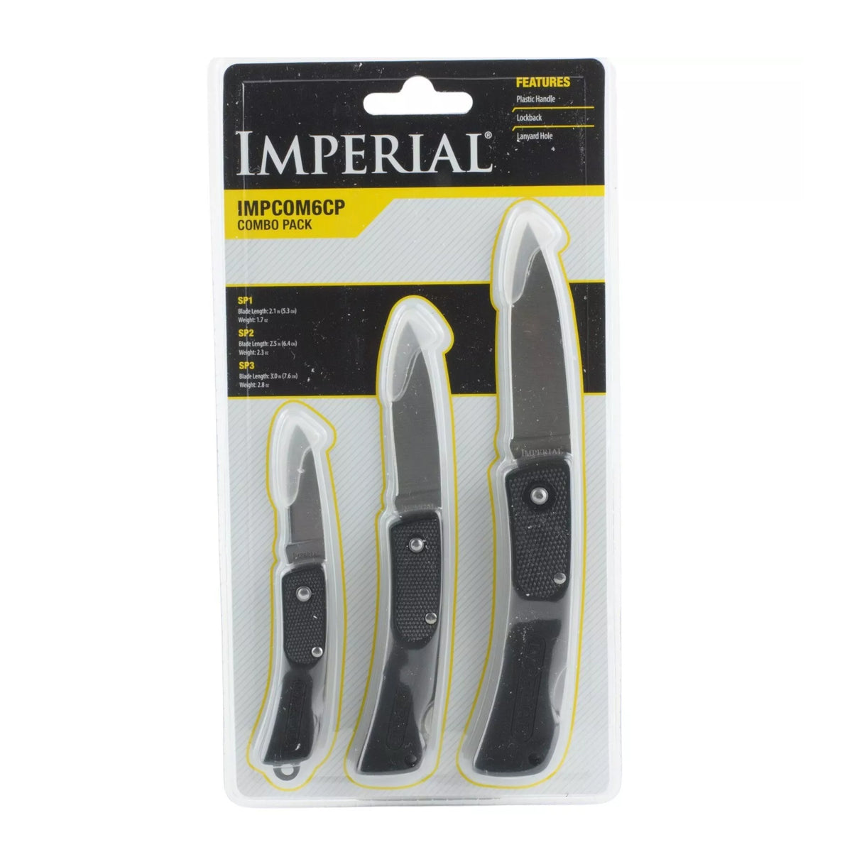 Schrade Imperial SP1, SP2 and SP3 Lockback Folding Knife Set