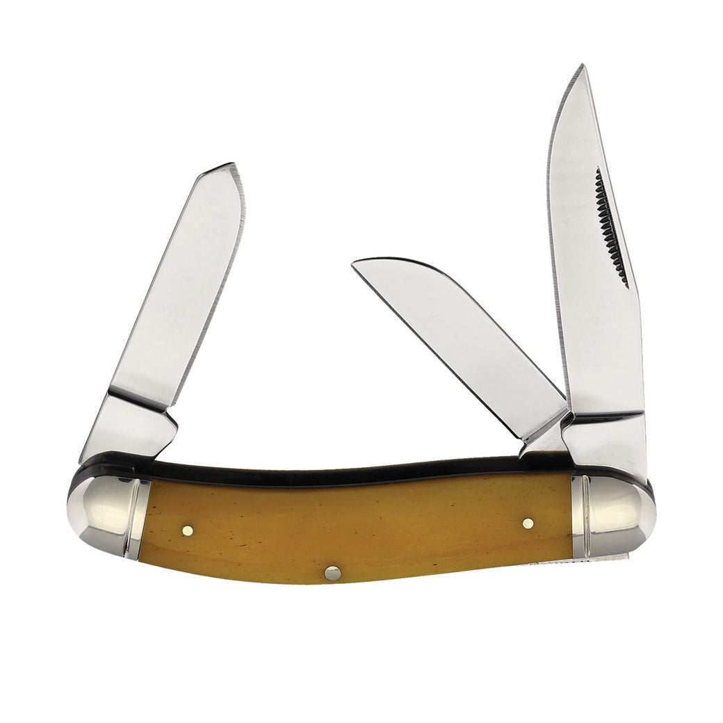 Cold Steel Gentleman's Stockman Yellow Smooth Bone Folding Blade