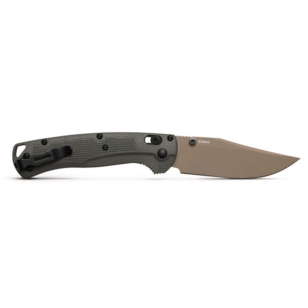 Benchmade 15536TN-02 Taggedout Folding Knife (Deep Olive Grivory Handle)