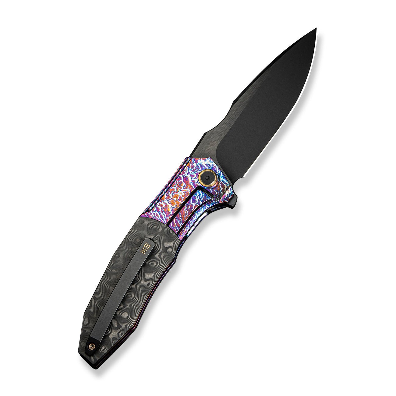 WE KNIFE WE23091-3 Archeozoic (Flamed Bolstered Titanium Handle)