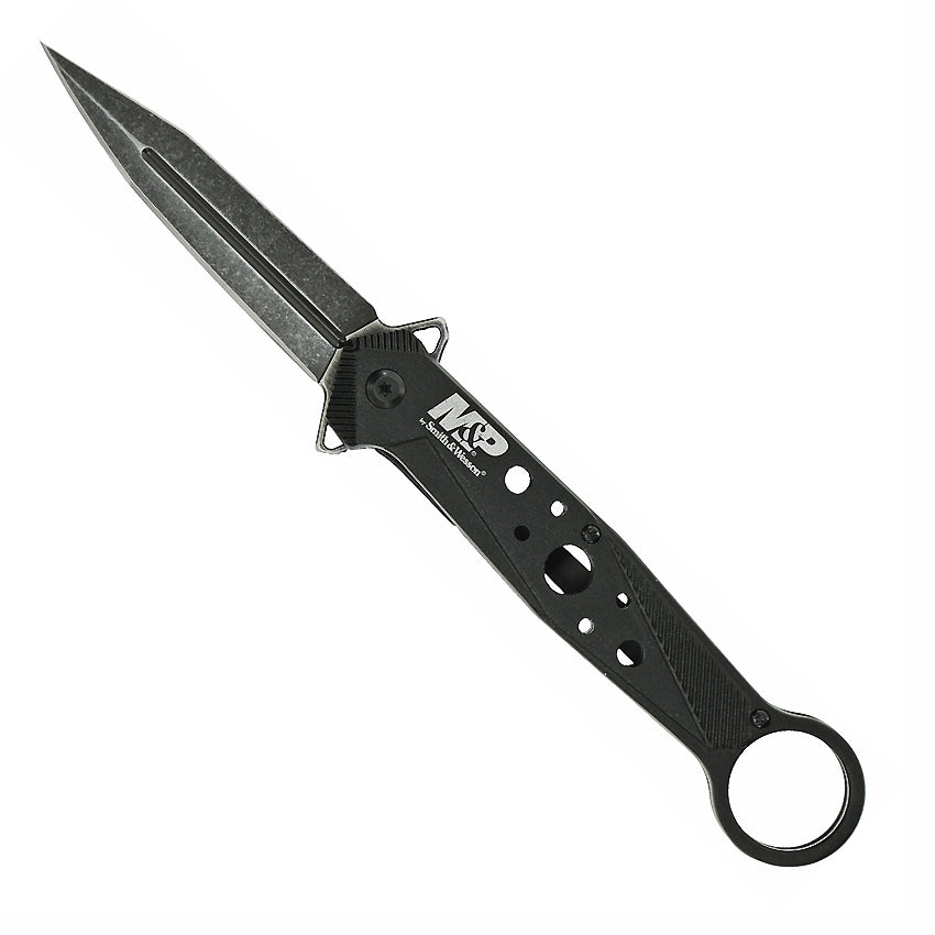Smith & Wesson M&P Black Stonewash Linerlock Folding Blade