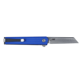 CRKT 7083 CEO Microflipper Folding Knife (Textured Blue Aluminum Handle)