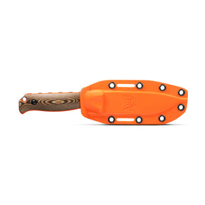 Benchmade 15002-1 Saddle Mountain Fixed Blade (Richlite Orange G10 Base Layer Handle)