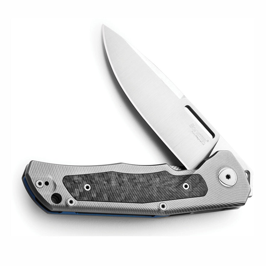 LionSteel Q4ttro Folding Knife (Gray Titanium Handle)