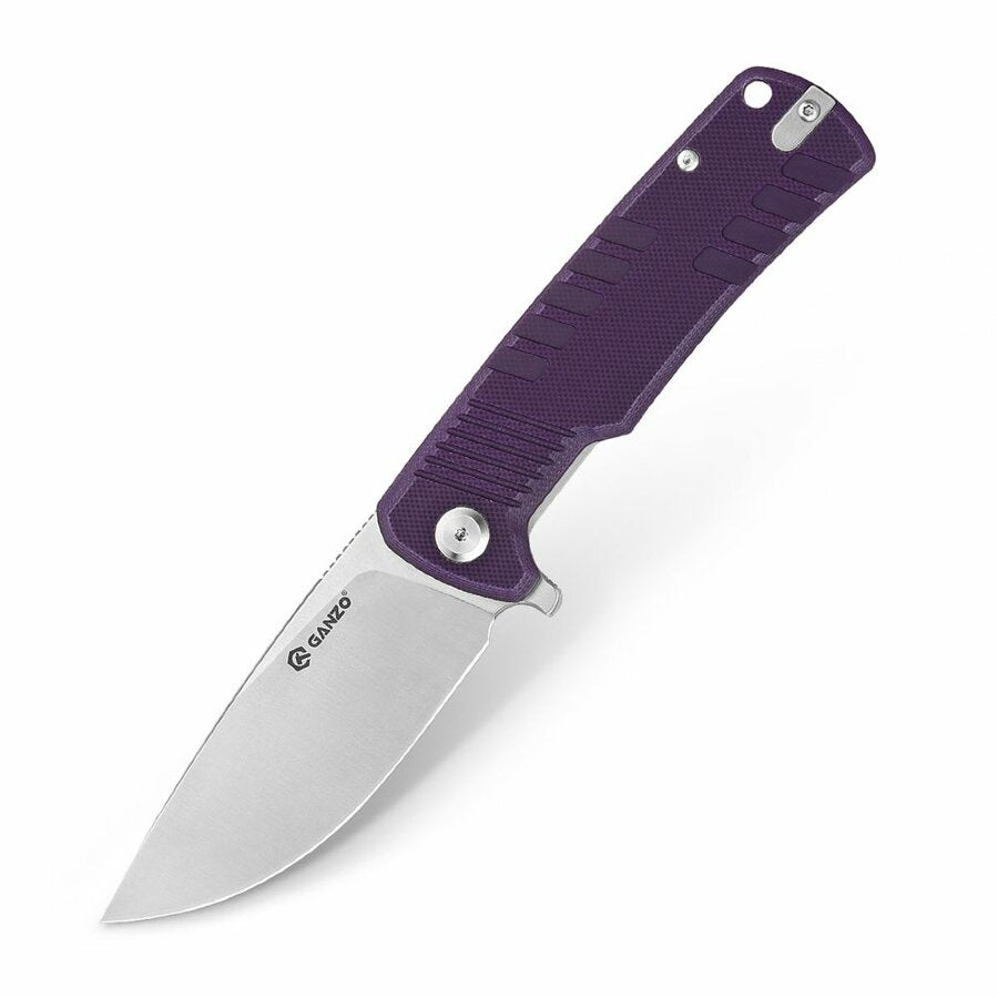 Ganzo G769-PL Liner Lock D2 Steel G10 Folding Knife (Purple)