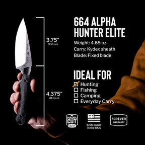 Buck 664 Alpha Hunter Elite Fixed Blade MagnaCut (Black G10)