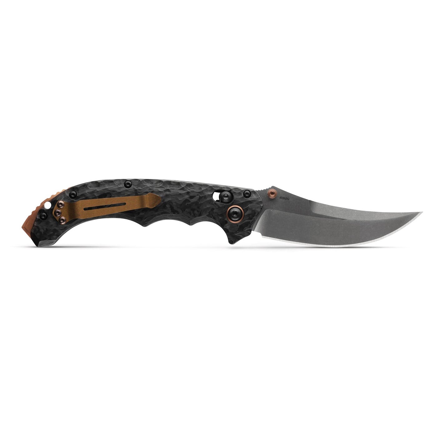 Benchmade 865-02 Mini Bedlam Folding Knife (Marbled Carbon Fiber Handle)