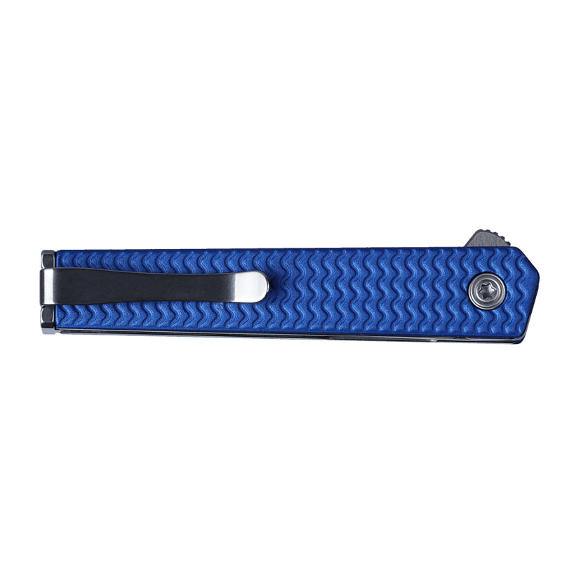 CRKT 7083 CEO Microflipper Folding Knife (Textured Blue Aluminum Handle)