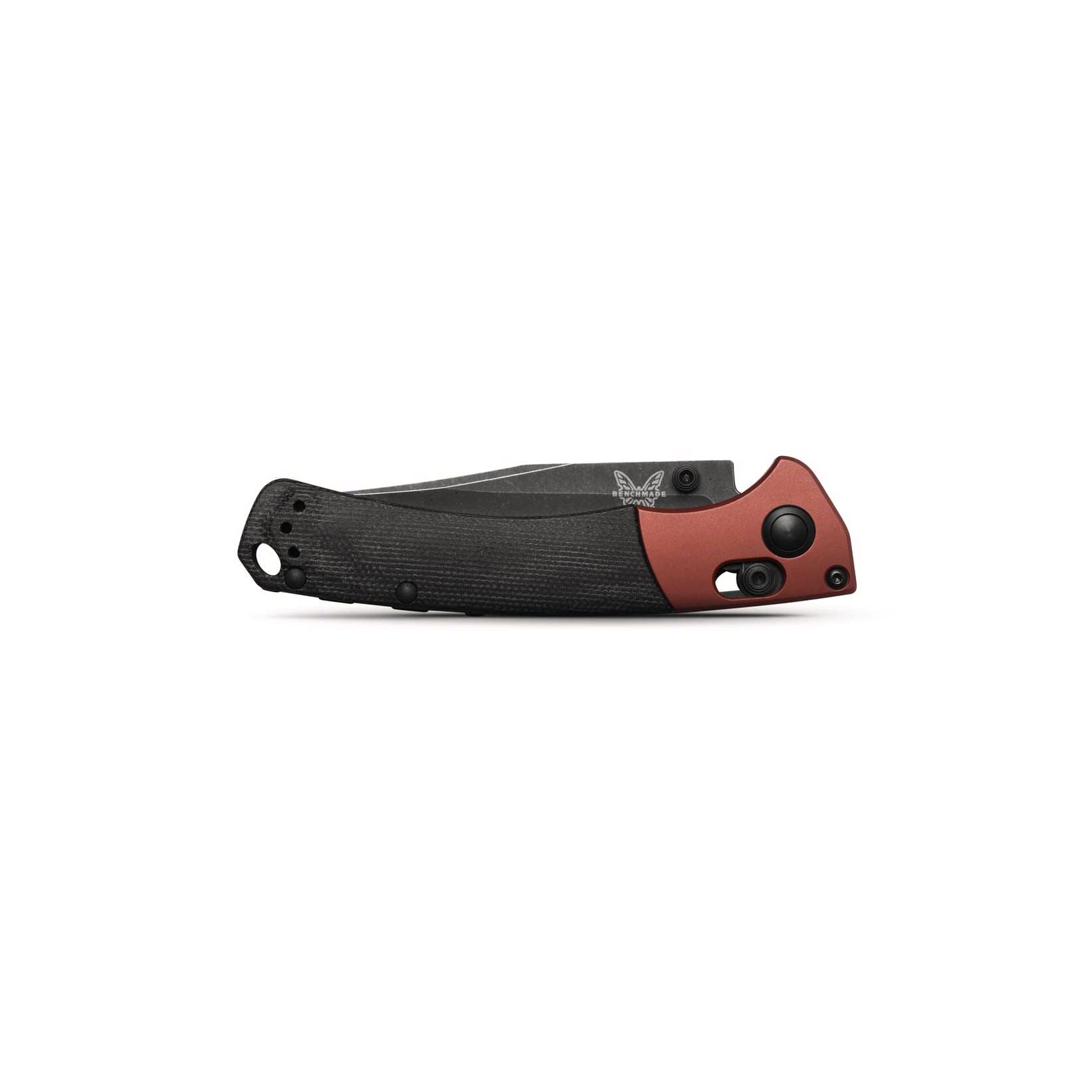 Benchmade 15085BK-04 Mini Crooked River Folding Knife (Black Canvas Micarta Handle)