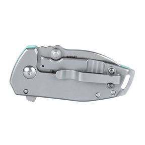 CRKT 2485B Squid Compact Folding Knife (Light Blue G10 and Stainless Steel Handle)