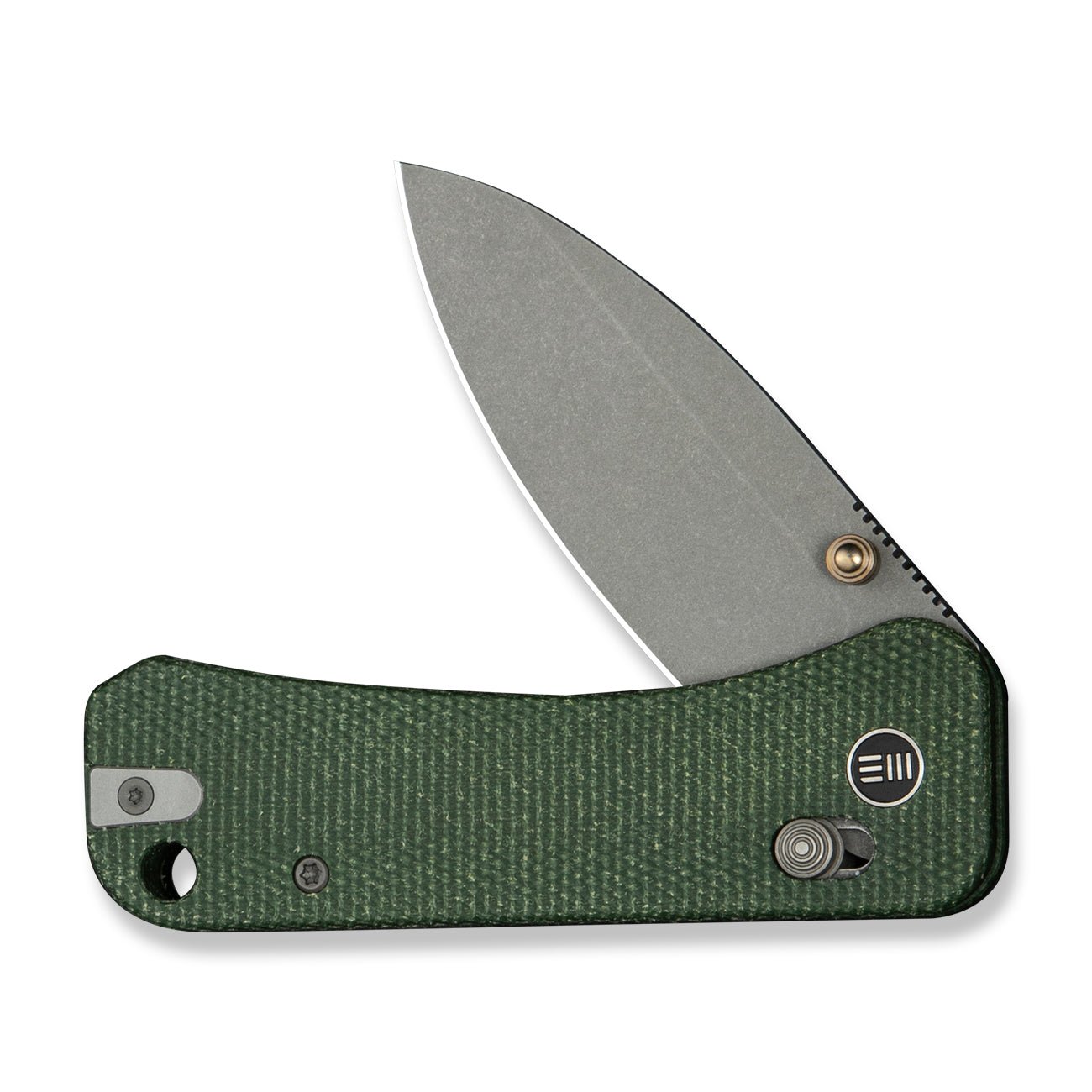 WE KNIFE WE23075-3 Banter 2 (Green Canvas Micarta Handle)