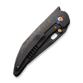 WE KNIFE WE23037-1 Attor (Black/ Golden Titanium Handle)