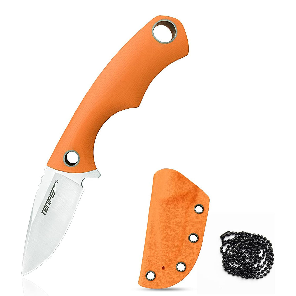 Tonife HKT2018OG-S Squirrel Fixed Blade (Orange G10 Handle)