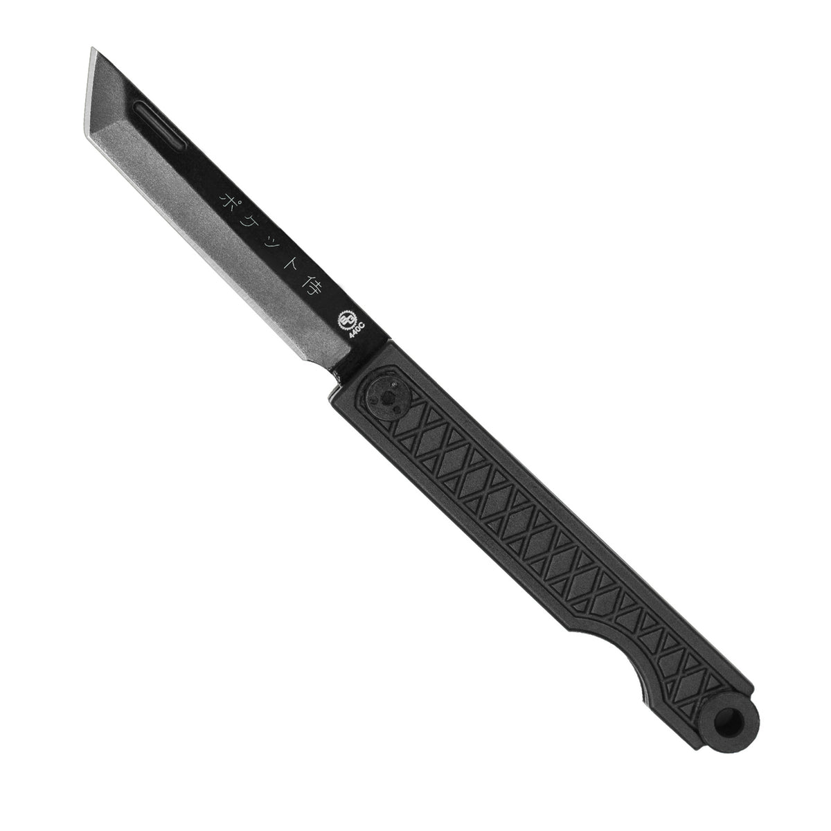 StatGear Pocket Samurai Keychain Knife - Slipjoint Edition (Black Aluminum Handle)