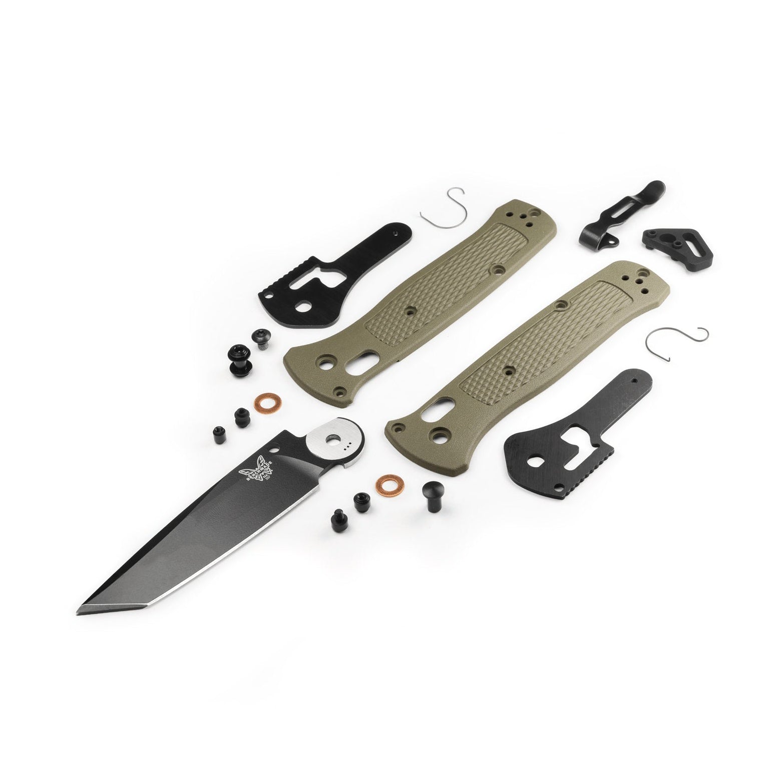 Benchmade 537BK-06 Bailout Folding Knife (Ranger Green Grivory Handle)
