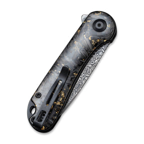 Civivi C907C-DS1 Elementum Folding Knife (Black/Golden Shredded CF Handle)