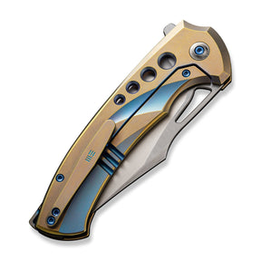 WE KNIFE WE23051-4 Swiftfin (Golden/ Blue Titanium Handle)