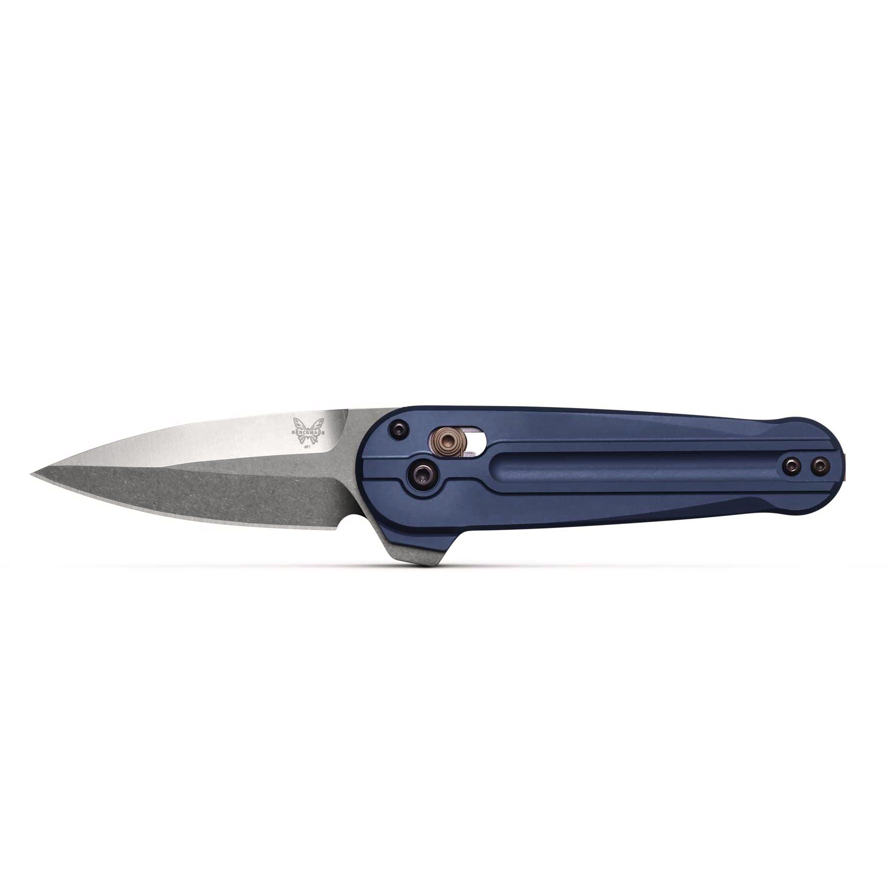 Benchmade 491 Lowden Folding Knife (Crater Blue Aluminum Handle)