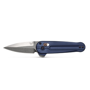 Benchmade 491 Lowden Folding Knife (Crater Blue Aluminum Handle)