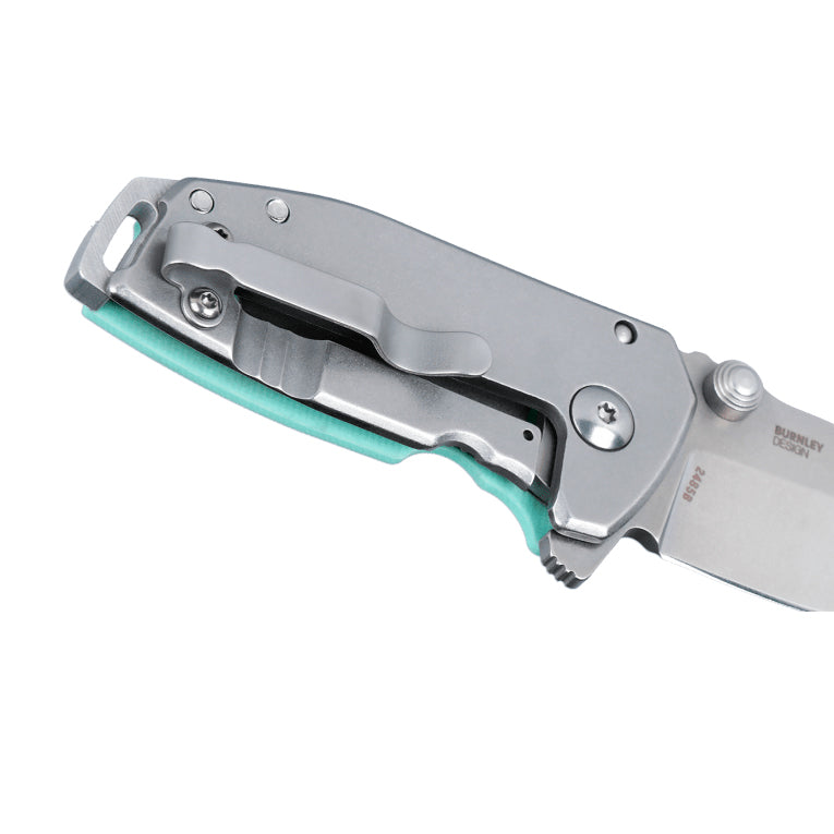 CRKT 2485B Squid Compact Folding Knife (Light Blue G10 and Stainless Steel Handle)