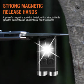 Boruit V3 Mini Rechargeable Flashlight (900 Lumens) (Black)