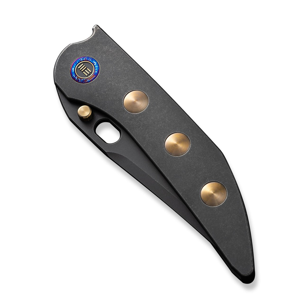 WE KNIFE WE23037-1 Attor (Black/ Golden Titanium Handle)