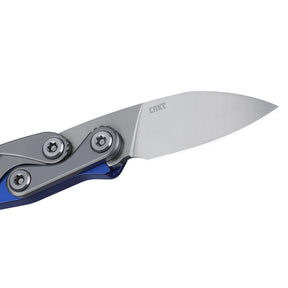 CRKT 4050 Kinematic Provoke EDC Folding Knife (Blue Aluminum Handle)
