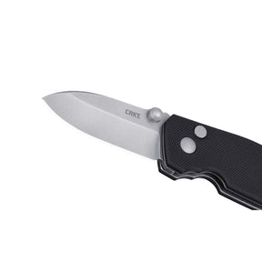 CRKT 2474 Squid Button Lock Folding Knife (Black G10 Handle)