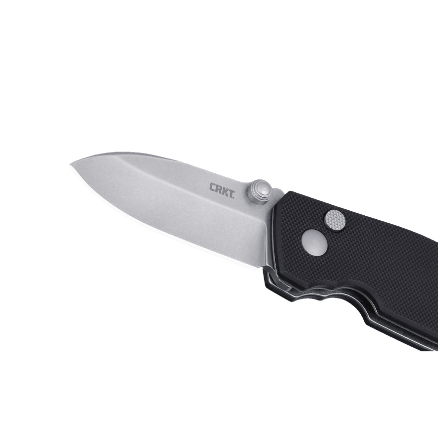 CRKT 2474 Squid Button Lock Folding Knife (Black G10 Handle)
