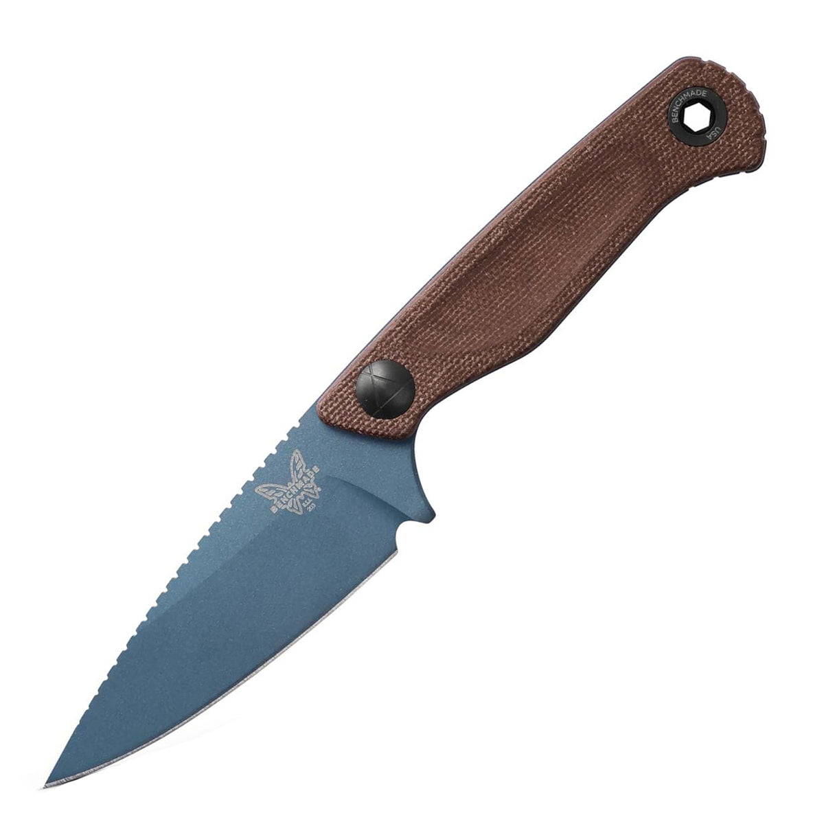 Benchmade 203BT-03 Dacian Pocket Fixed Blade (Brown Canvas Micarta Handle)