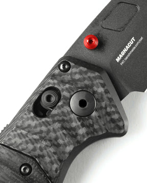 Benchmade 593BK-01 PSK Folding Knife (Milled Black G10 Handle with Carbon Fiber Bolster)