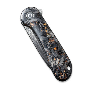 Civivi C907C-DS3 Elementum Folding Knife (Black/Copper Shredded CF Handle)