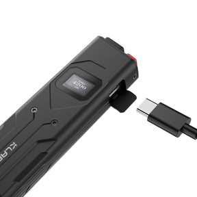Klarus X1 flashlight in hand