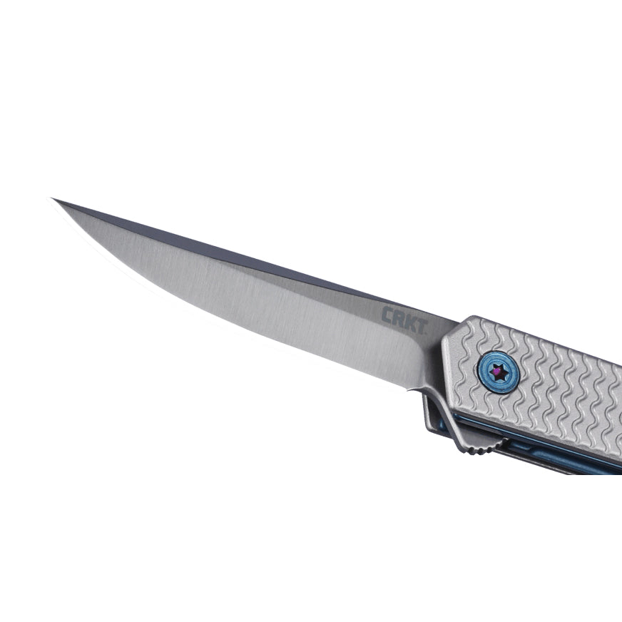 CRKT 7081 CEO Microflipper Folding Knife (Textured Aluminum Handle)