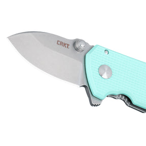 CRKT 2485B Squid Compact Folding Knife (Light Blue G10 and Stainless Steel Handle)