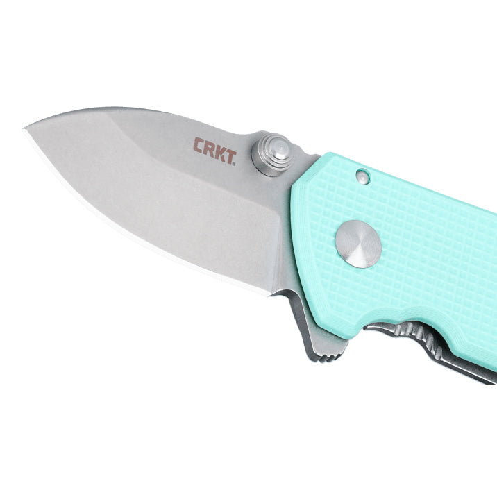 CRKT 2485B Squid Compact Folding Knife (Light Blue G10 and Stainless Steel Handle)