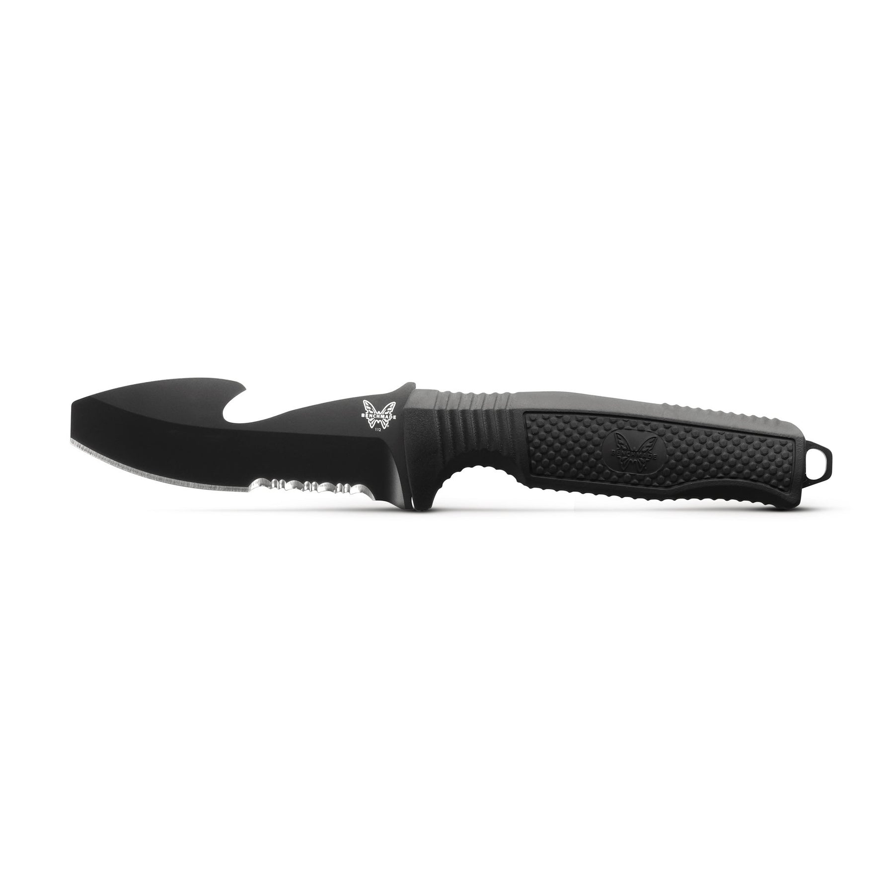 Benchmade 112SBK-BLK H2O Fixed Blade (Black Rubber Handle)