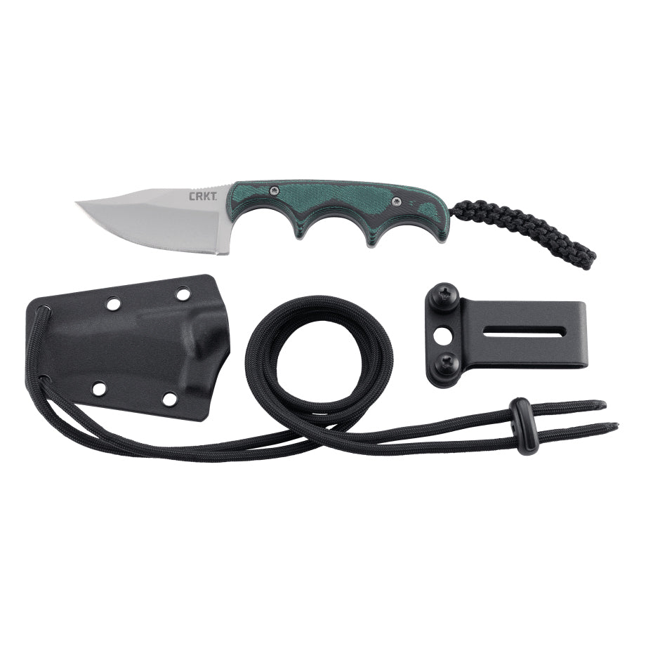 CRKT 2387 Folts Minimalist Bowie Fixed Blade (Green Micarta Handle)